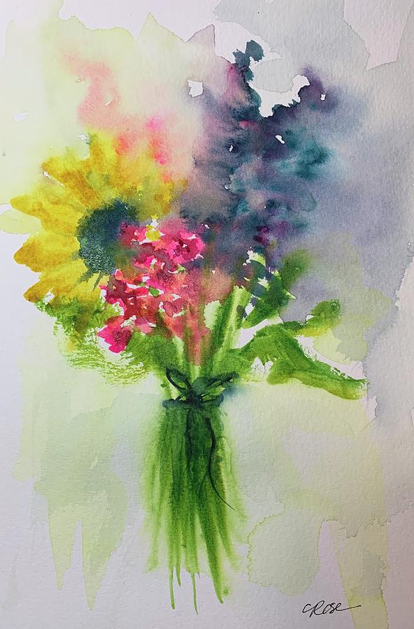 Mothers Day Bouquet Painting by Christine Marie Rose