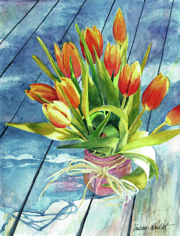 Mothers Day Bouquet Painting by Susan Herbst