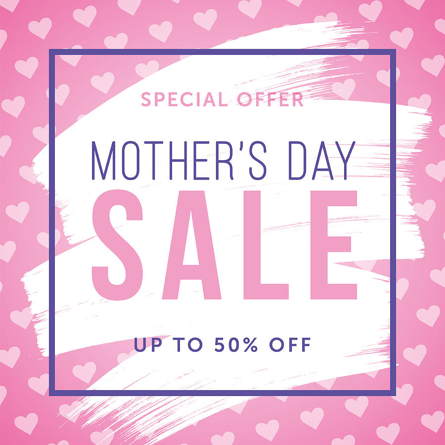 Mothers Day Sale special offer template for business, promotion and advertising Drawing by Discan