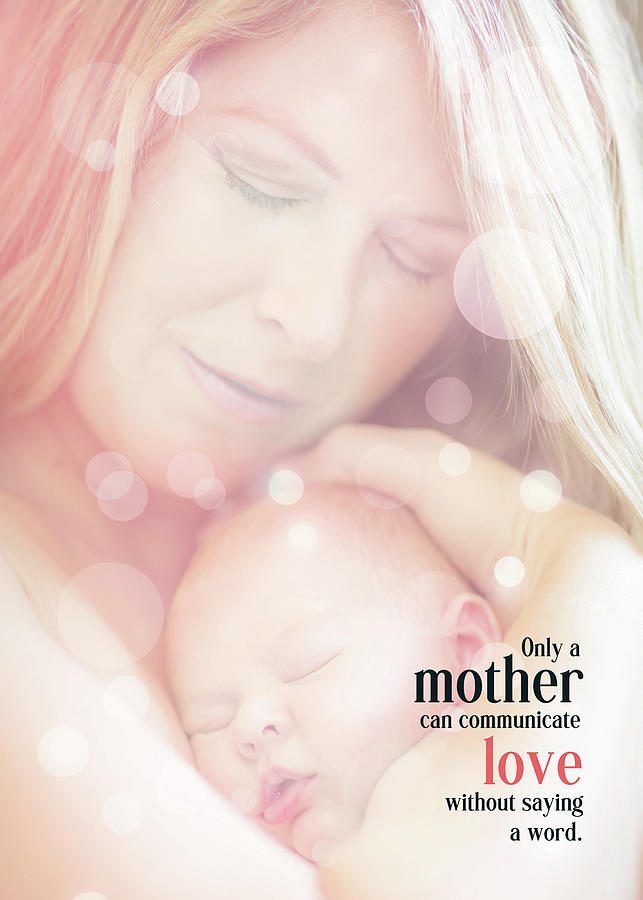 Mothers Day Sentimental Mom and Baby Digital Art by Doreen Erhardt