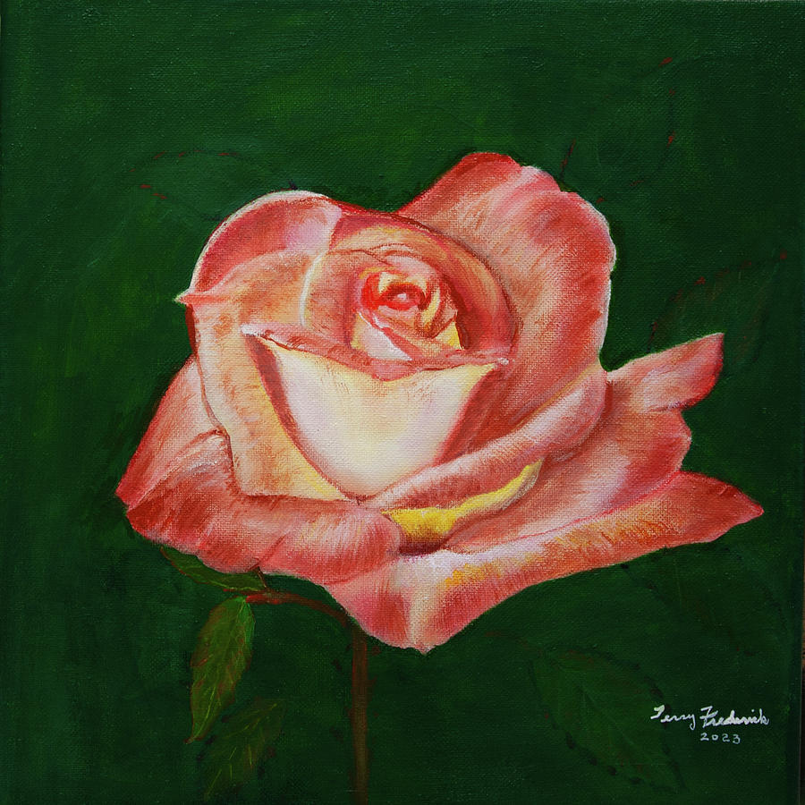 Mothers Rose Painting by Terry Frederick