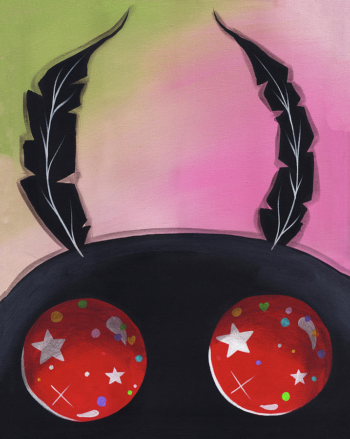 Mothman Face I Painting by Abril Andrade