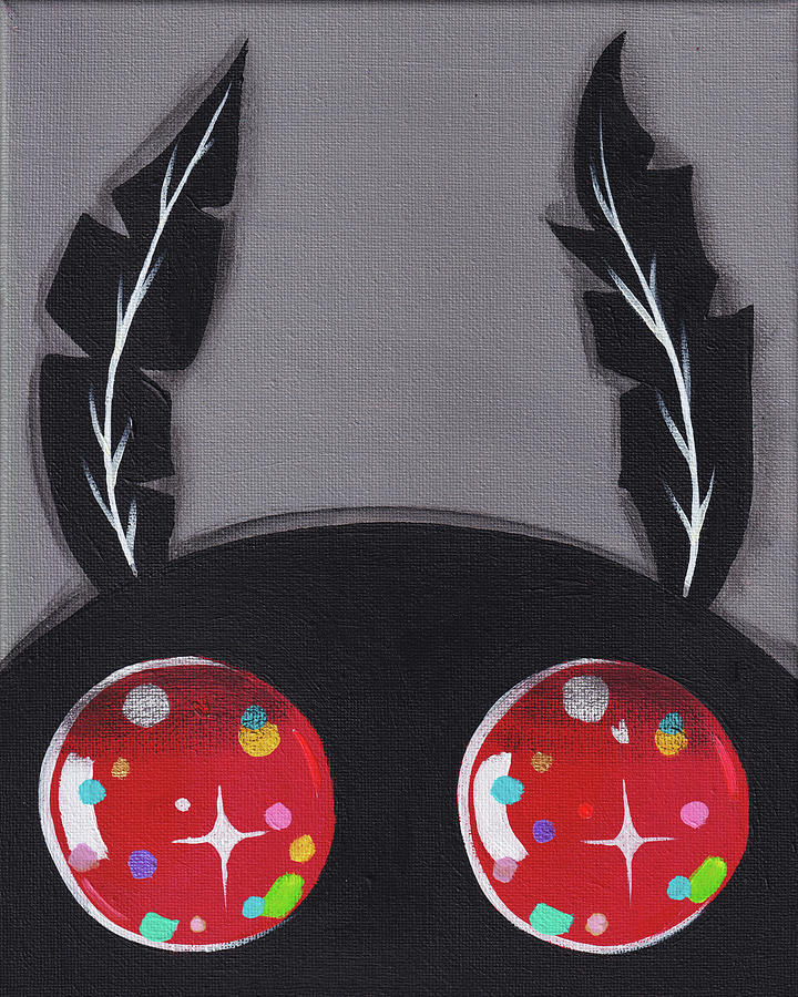 Mothman Face VIIII Painting by Abril Andrade