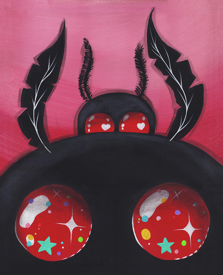 Mothman Family Painting by Abril Andrade