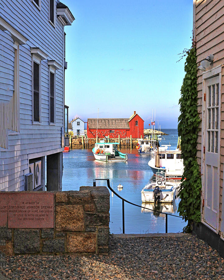 Motif # 1, Rockport, MA Through the Alley Photograph by Allen Beatty