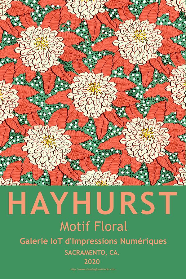 Motif Floral Digital Art by Steve Hayhurst