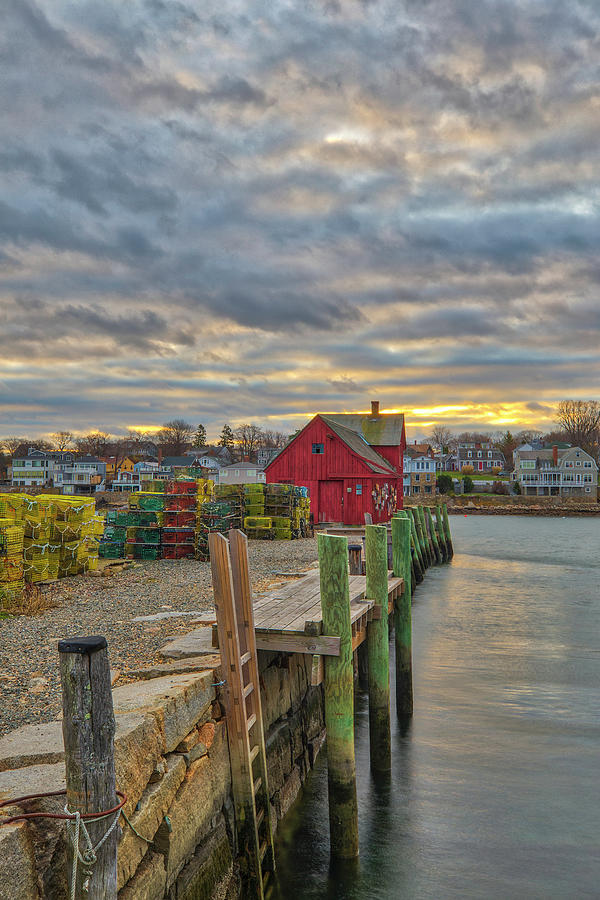 Landmark Photograph - Motif Number 1 Red Fishing Shack in Rockport Massachusetts by Juergen Roth