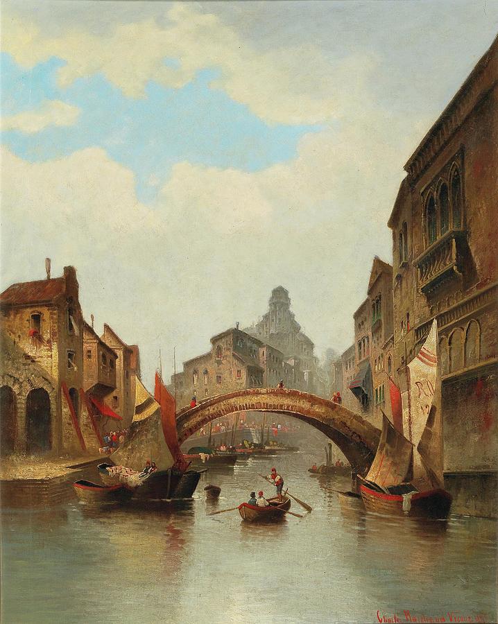 Motif of Venice Painting by Karl Kaufmann