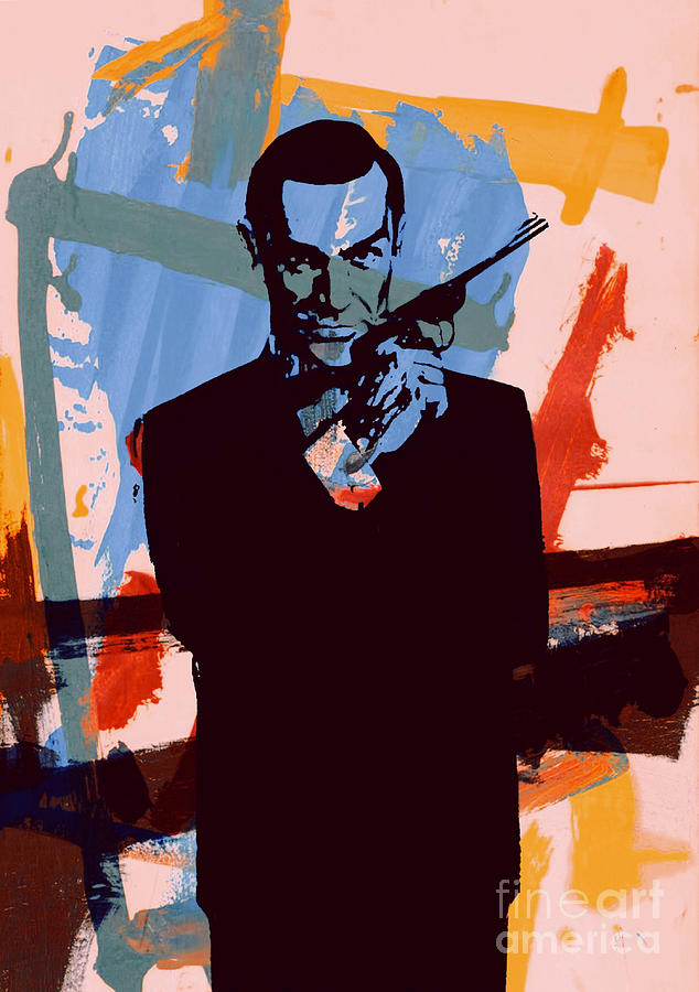 Motiv J. Bond 007 Abstrakt Game Painting by Felix Von Altersheim