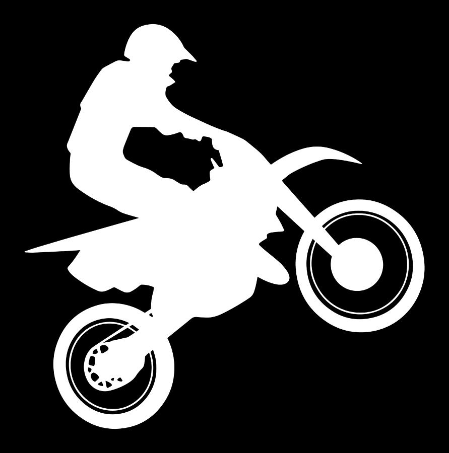 dirt bike wheelie silhouette