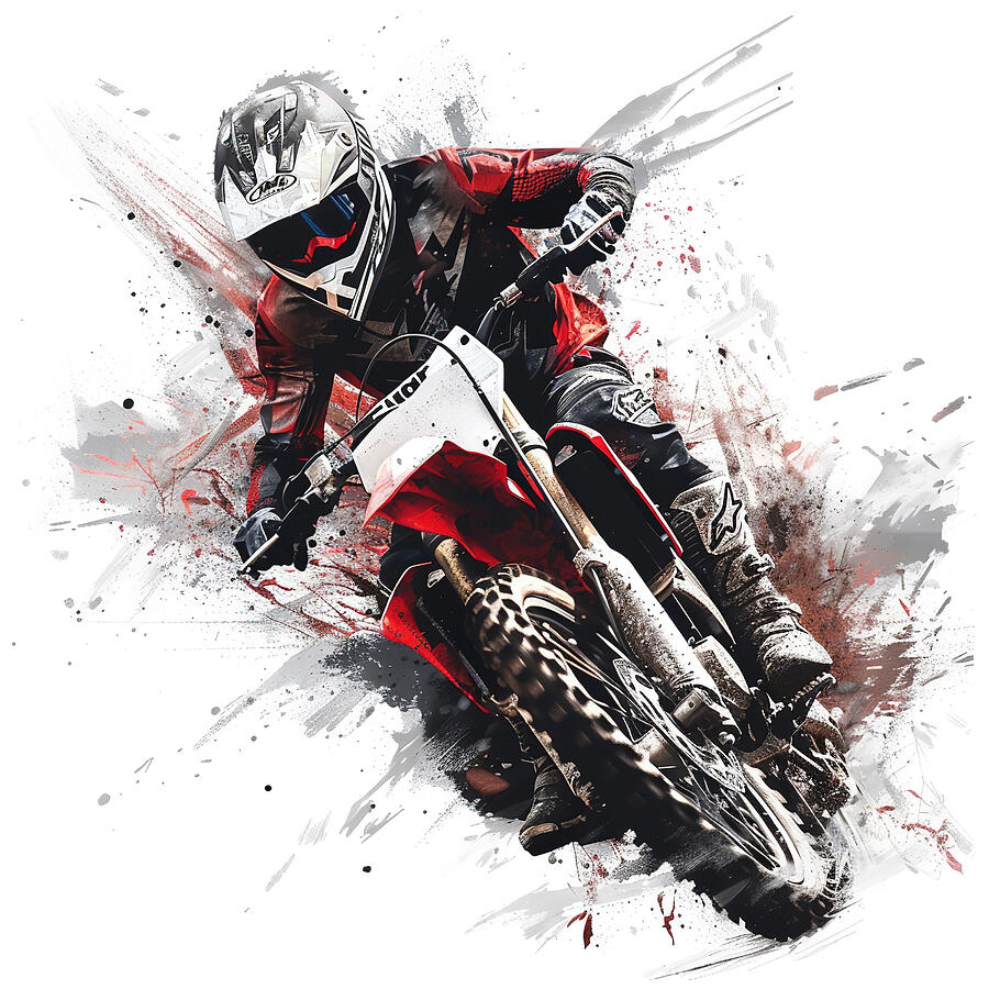 Motocross Extrreme 2 Digital Art by Athena Mckinzie