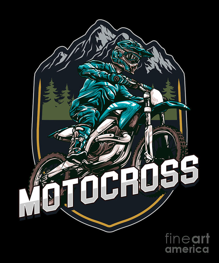 Motocross Outdoor Motorcycle Mountain Biker Gift Digital Art by Thomas ...