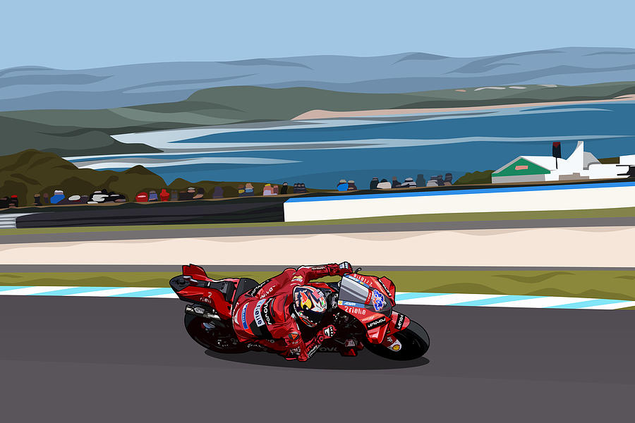 MotoGP Ducati at Phillip Island Digital Art by Happy Motorcycle - Fine ...