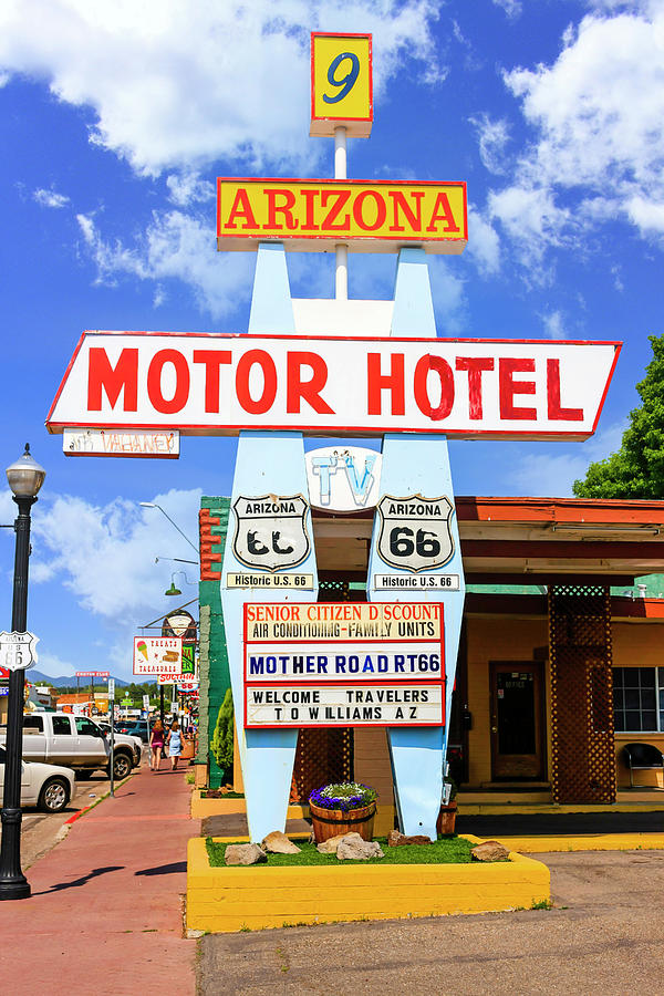 Motor Hotel on Route 66 AZ Photograph by Chris Smith