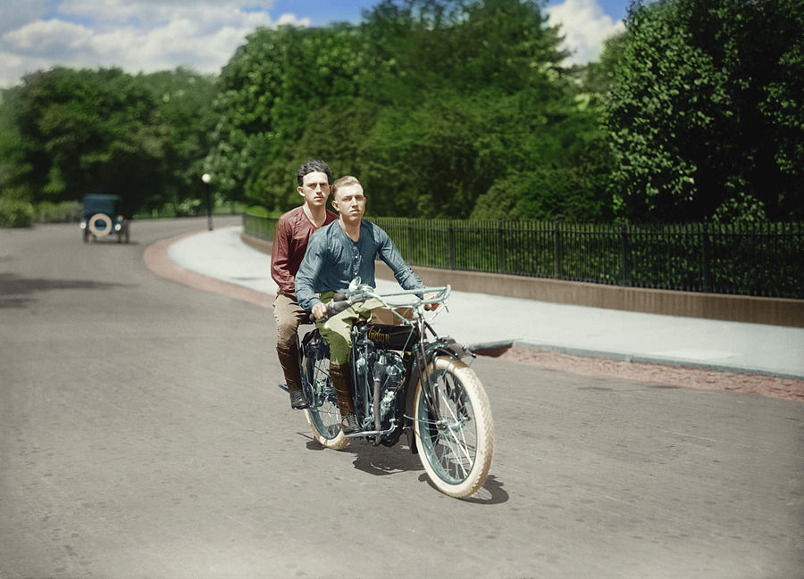 Motorcycle Boys Photograph by Retrographs