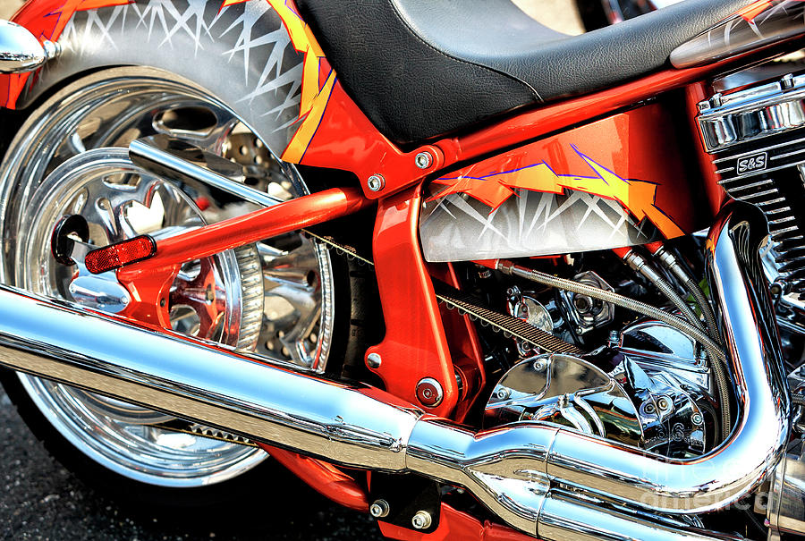 Motorcycle Chrome in Wildwood Photograph by John Rizzuto