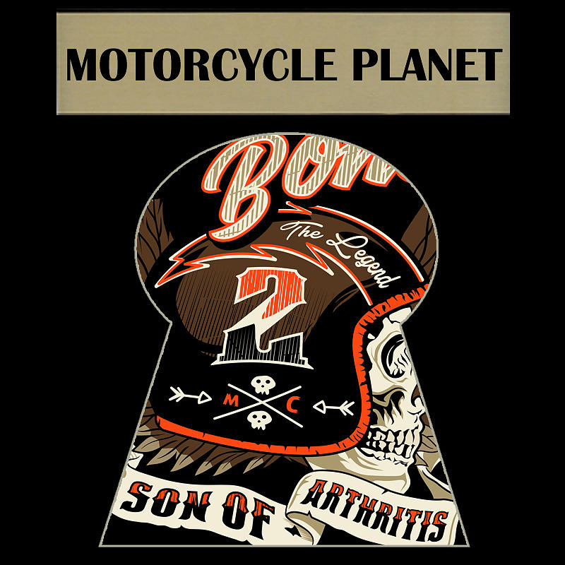 Motorcycle Planet Logo Digital Art by Long Shot