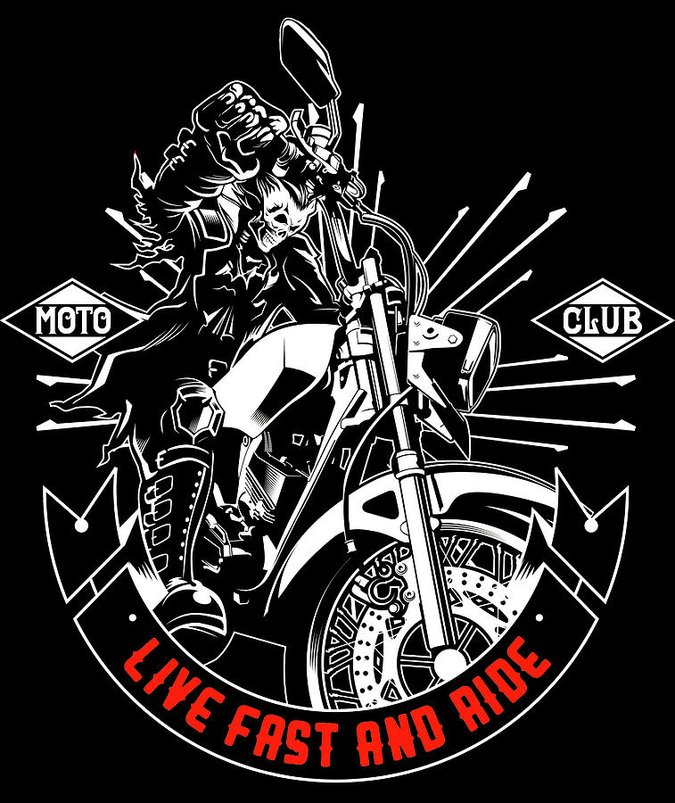 Motorcycle Rider Digital Art by Long Shot