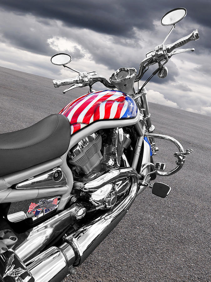 Motorcycle Stars And Stripes Vertical Photograph by Gill Billington