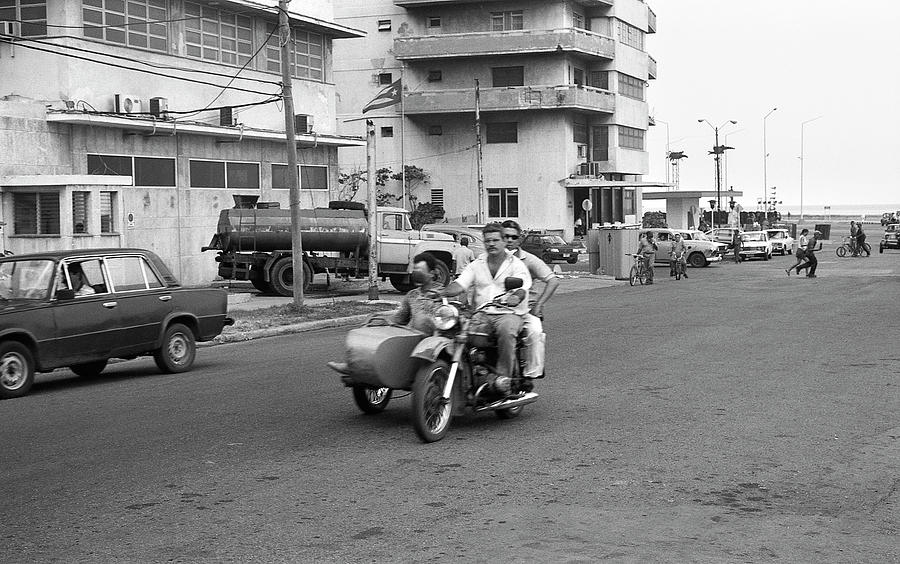 Car Photograph -  Motorcycle with sidecar in Havana by RicardMN Photography