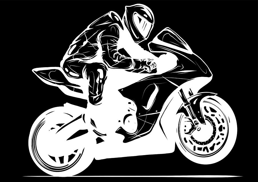 Motorcycle Art 3 Affordable Motorbike pattern digital vector file template
