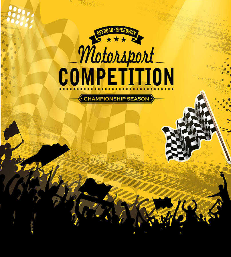Motorsport Competition Drawing by Funnybank