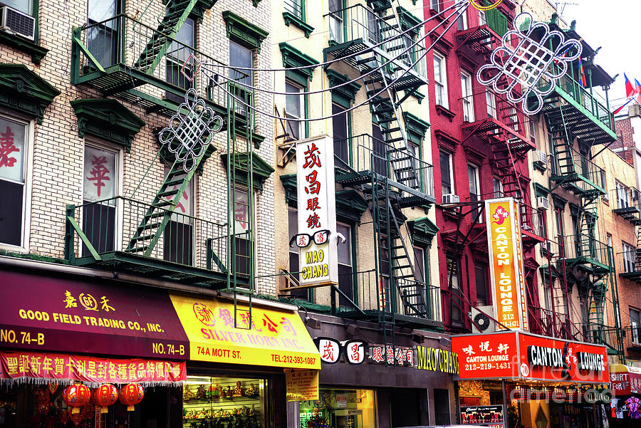 Mott Street Stores in Chinatown New York City Photograph by John Rizzuto