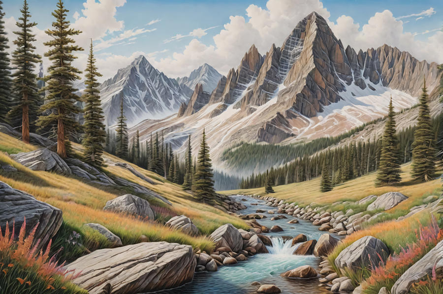 Mountain Landscape Digital Art