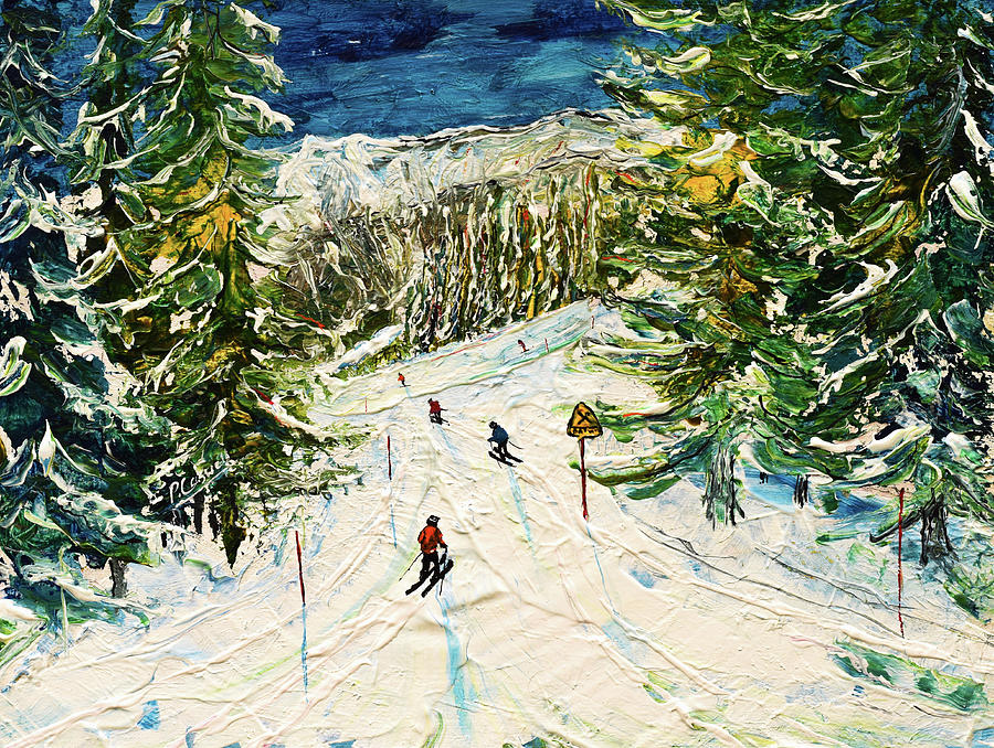 Mouillettes Megeve II Painting by Pete Caswell