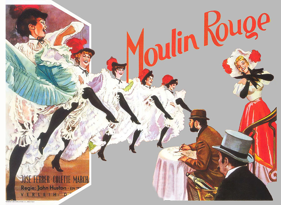 Moulin Rouge, 1952, 3d movie poster Mixed Media by Movie World Posters