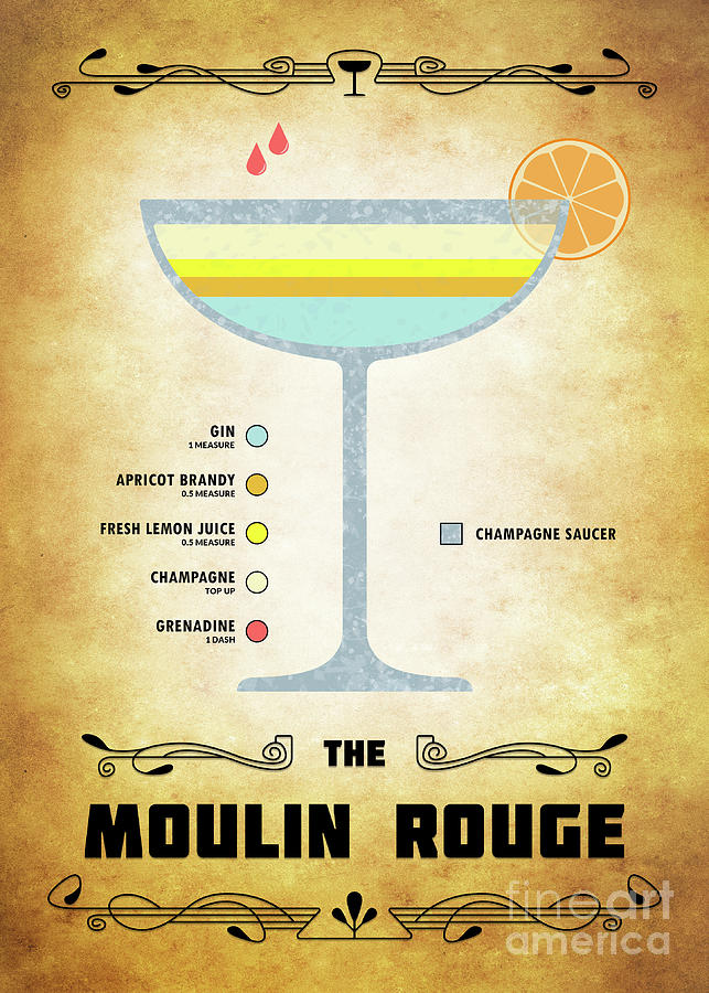 Moulin Rouge Cocktail - Classic Digital Art by Bo Kev