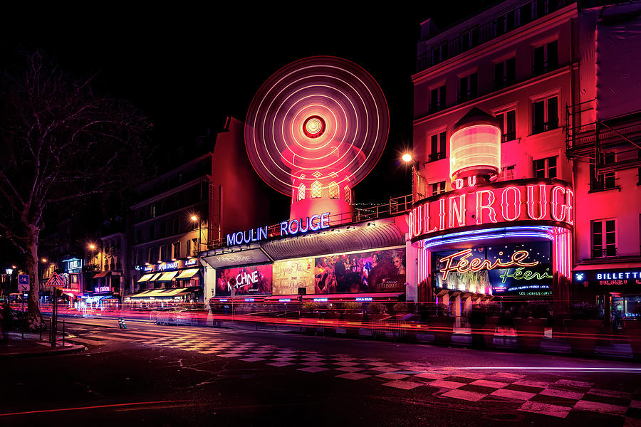Paris Photograph - Moulin Rouge by Jerome Labouyrie
