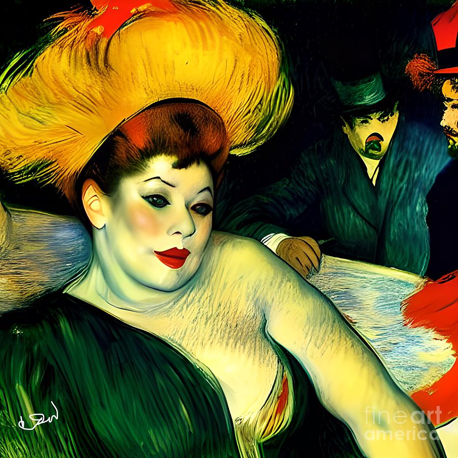 Moulin Rouge Lady in Hat Digital Art by Craig Walters