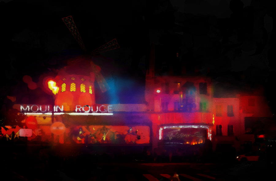 Moulin Rouge, Paris Digital Art by Jerzy Czyz