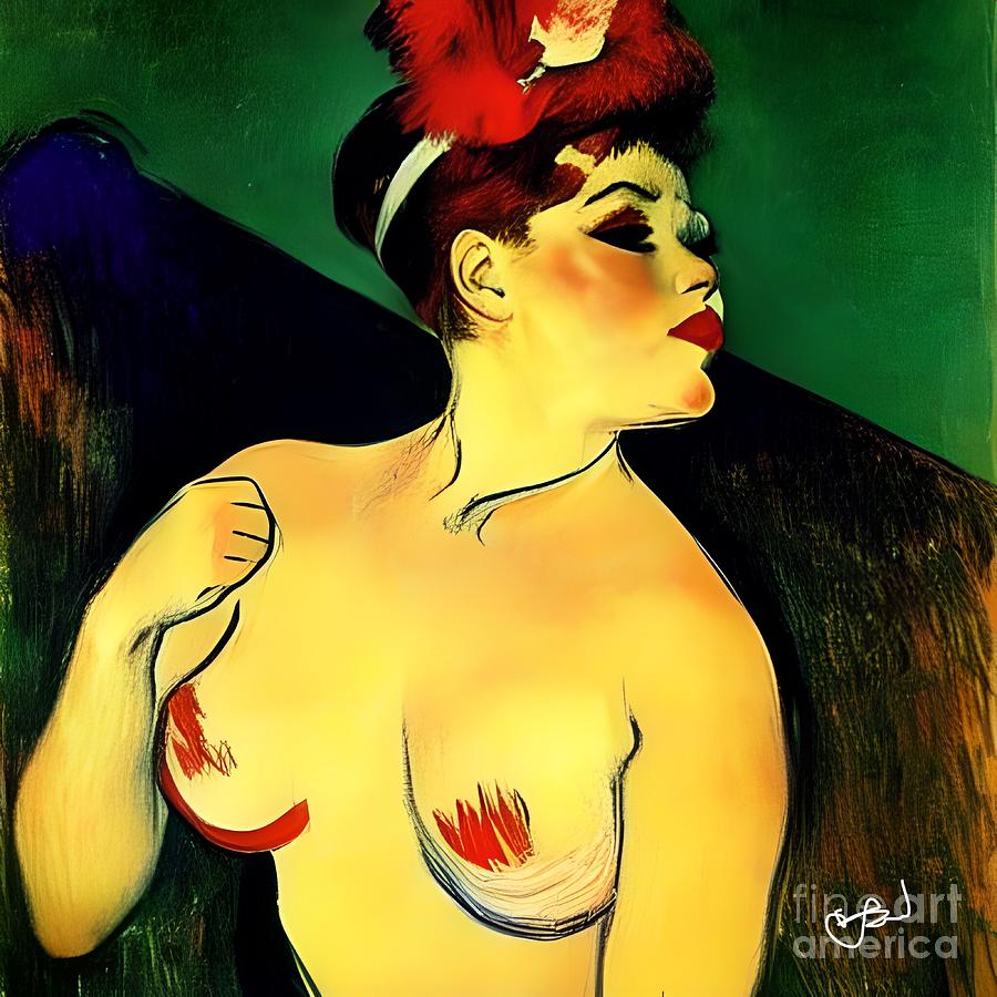 Moulin Rouge Topless Lady Digital Art by Craig Walters