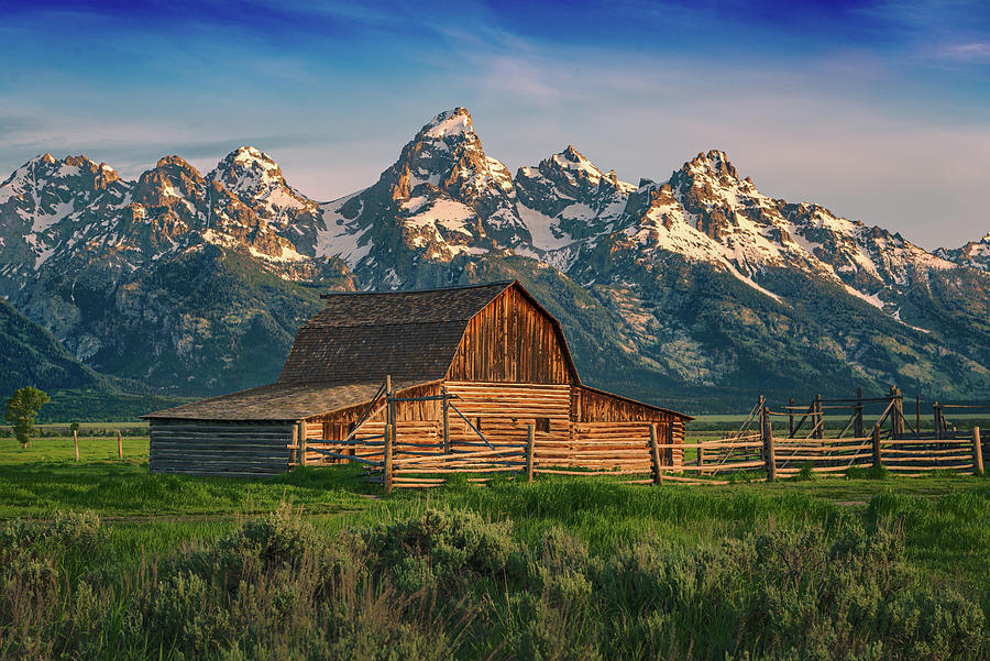 Moulton Barn Sunrise Photograph by Jon Snyder
