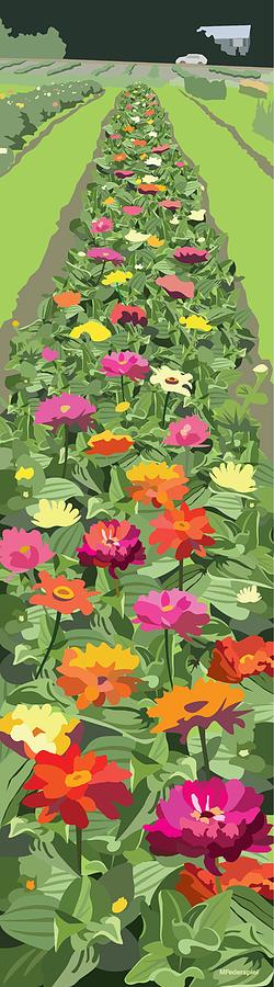 Moulton Flowers Digital Art by Marian Federspiel