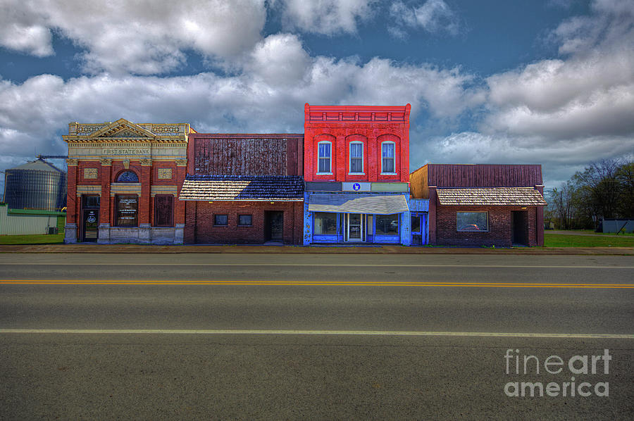 Hdr Photograph - Mounds City Street Facade by Larry Braun Hdr Photograph - Mounds City Street Facade by Larry Braun
