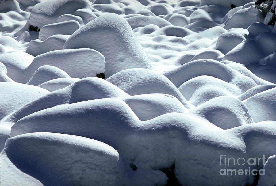 Mounds of Powdered Sugery Snow on a Landscape of Ice Cold Boulders Photograph by Wernher Krutein