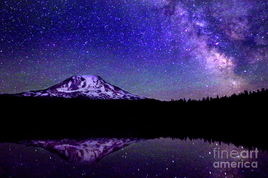 Mount Adams And Milky Way Photograph by Douglas Taylor