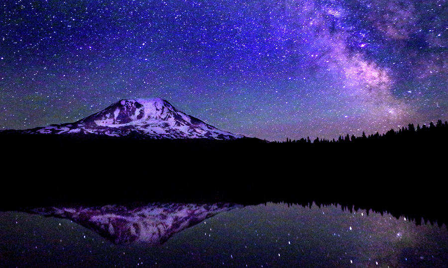 Mount Adams And Milky Way Mural Photograph by Douglas Taylor - Fine Art ...