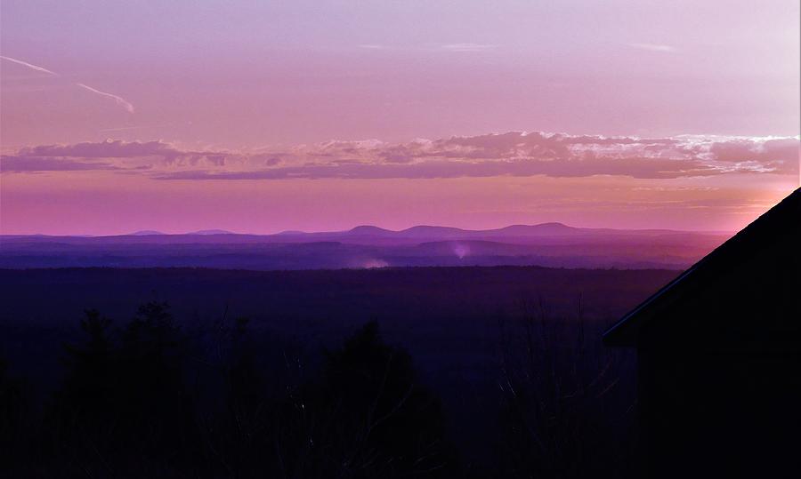 - Mount Agamenticus Purple Sunrise - York ME Photograph by THERESA Nye