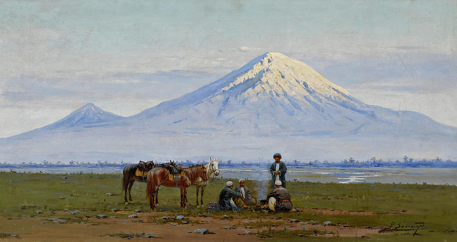 Landscape Painting - Mount Ararat by Richard Zommer