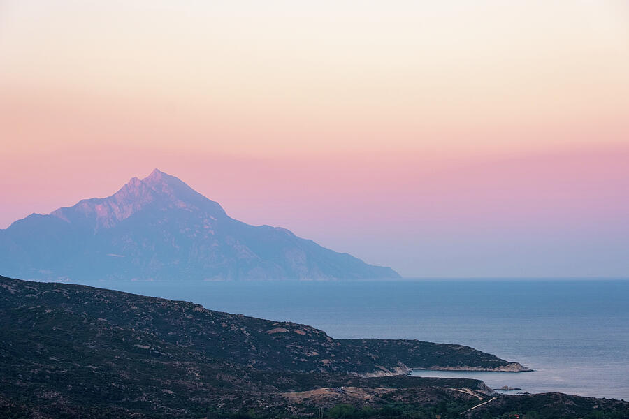 Mount Athos Golden Hour Photograph by Alexios Ntounas