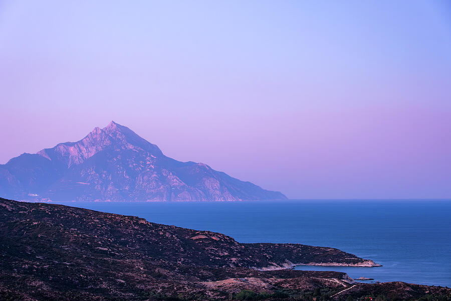 Mount Athos Twilight Photograph by Alexios Ntounas