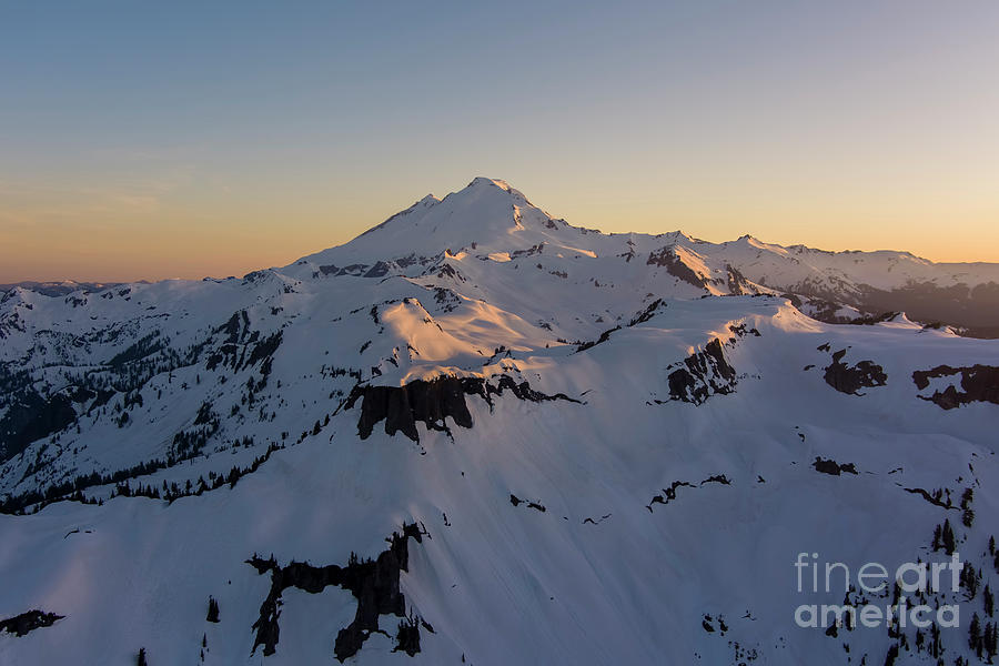 Mount Baker And Table Mountain At Dusk Photograph