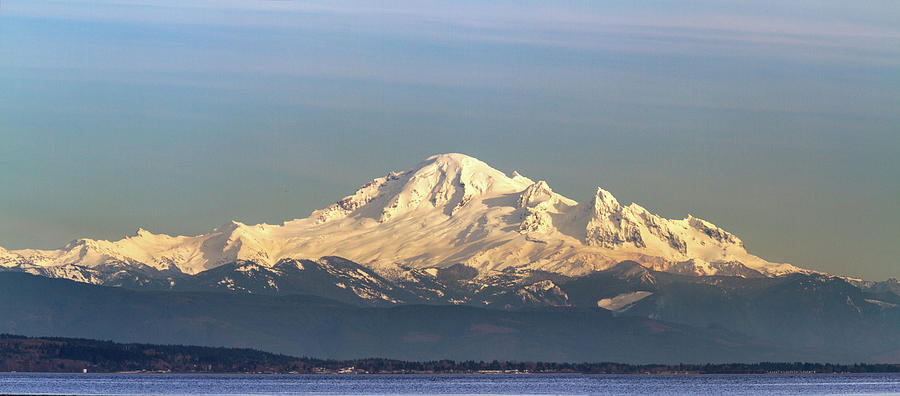 Mount Baker from Boundary Bay Photograph by Michael Russell