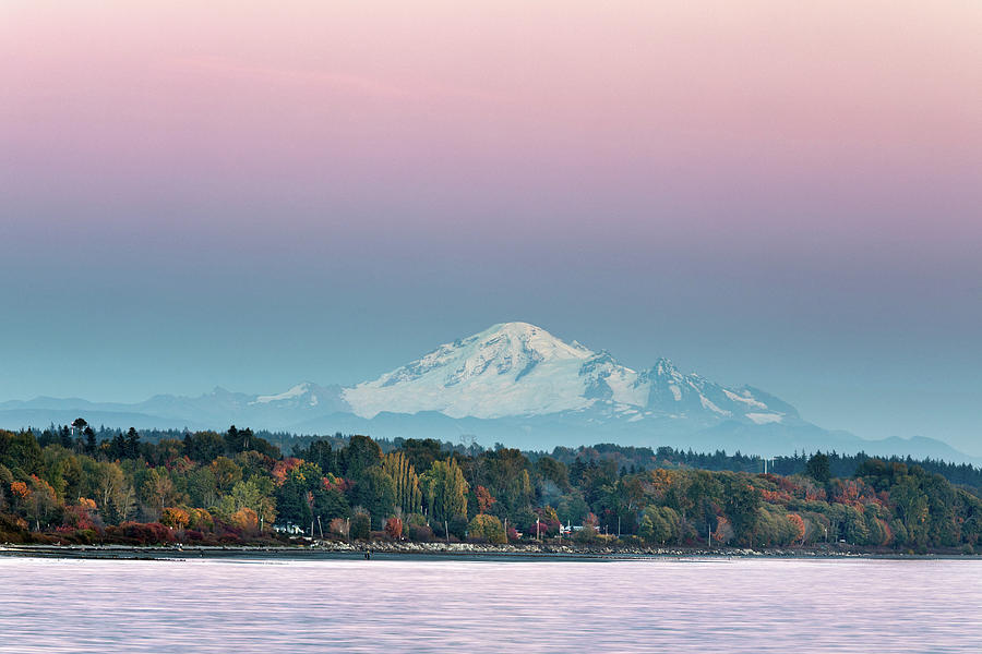 Mount Baker from White Rock Photograph by Michael Russell