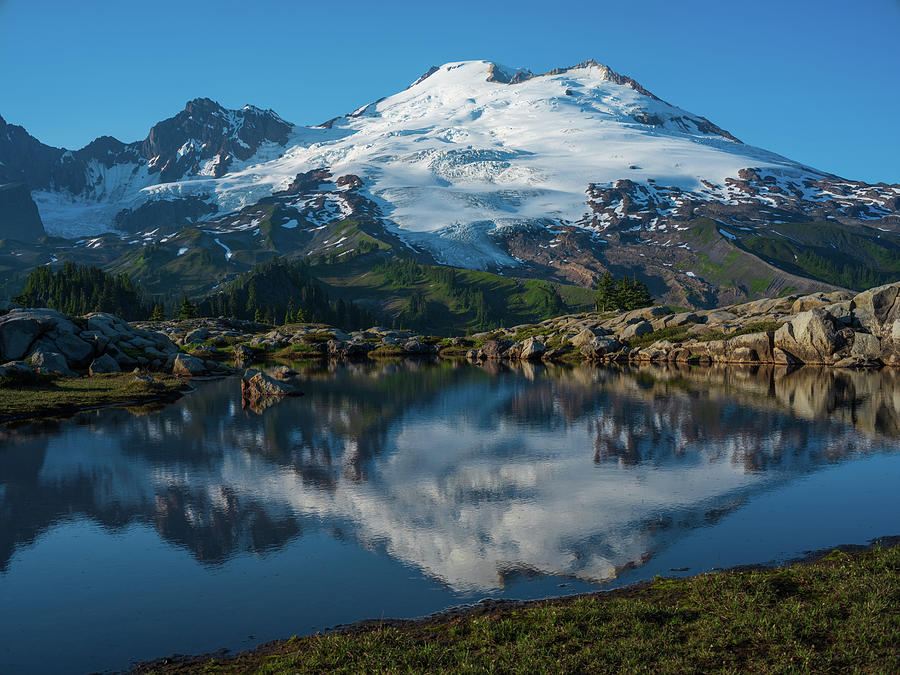 Mountain Photograph - Mount Baker Pool Reflection by Mike Reid