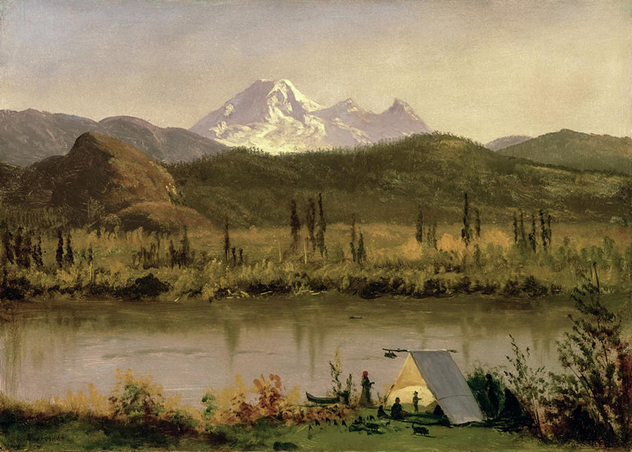 Mount Baker, Washington, from the Frazier River Painting by Albert Bierstadt